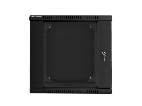 Szafa instalacyjna wisząca dwusekcyjna 19 cali 12U 600X600mm czarna