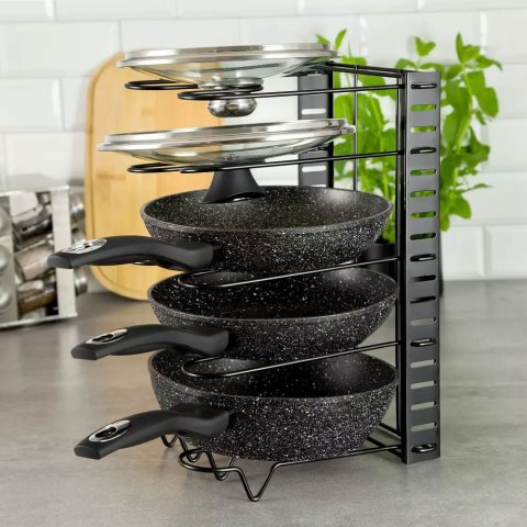 STOJAK ORGANIZER NA PATELNIE I POKRYWKI 5-POZIOMÓW KINGHOFF KH-1639