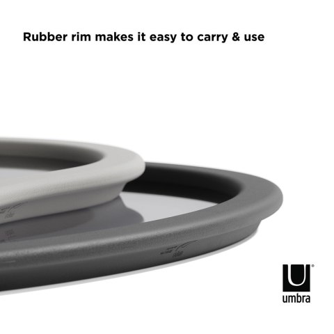 Akcesoria kuchenne kształt nieregularny HUB kolor grafitowy styl minimalistyczny umbra - TRAYS/HUB/SET2/GREY+CHARCOAL/48X40X5