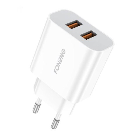 Ładowarka sieciowa Foneng EU45 12W, 2x USB + Kabel USB Micro