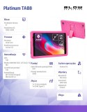 Tablet Platinum TAB8 4G + etui Kids różowe