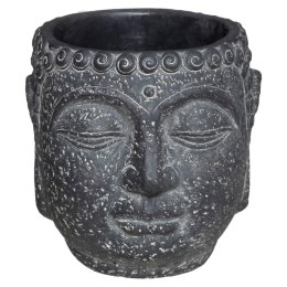 Cementowa doniczka Budda antracytowa Nowoczesna forma, średnica 17,5 cm, stylowo prezentujący się dodatek do wnętrz
