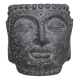 Cementowa doniczka Budda antracytowa Nowoczesna forma, średnica 17,5 cm, stylowo prezentujący się dodatek do wnętrz