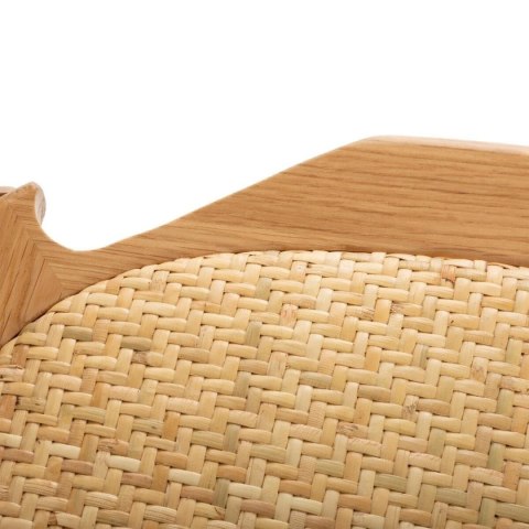 Dębowe krzesło Isak naturalne Wykonane z wytrzymałego drewna, miękkie siedzisko, przeznaczone do jadalni, salonu lub kawiarni