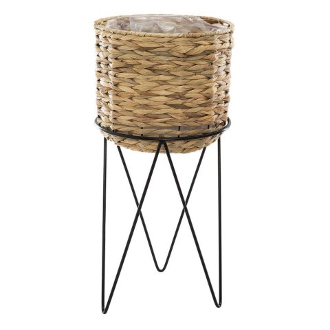 Komplet kwietników na metalowym trójnogu Podstawa wykonana z metalu, osłonki z trawy morskiej, nowoczesny i oryginalny design