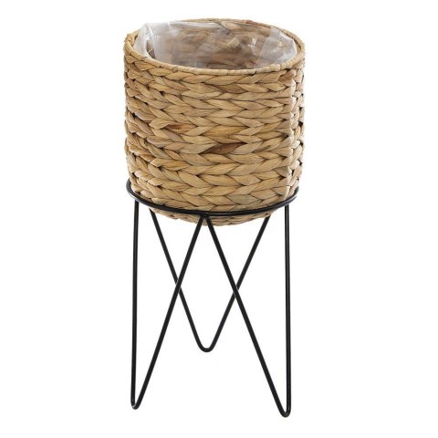 Komplet kwietników na metalowym trójnogu Podstawa wykonana z metalu, osłonki z trawy morskiej, nowoczesny i oryginalny design