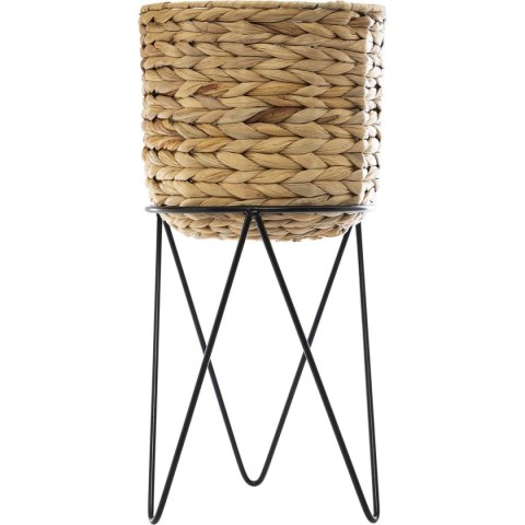 Komplet kwietników na metalowym trójnogu Podstawa wykonana z metalu, osłonki z trawy morskiej, nowoczesny i oryginalny design