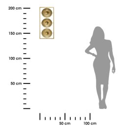 Metalowa ozdoba ścienna 25x61 cm W ramce, lakierowana na kolor złoty, nowoczesny i oryginalny design