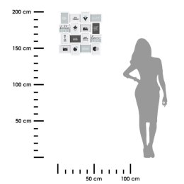 Ramka na zdjęcia Gael biała Wykonana z płyty MDF, z miejscem na 16 zdjęć, nowoczesny wygląd