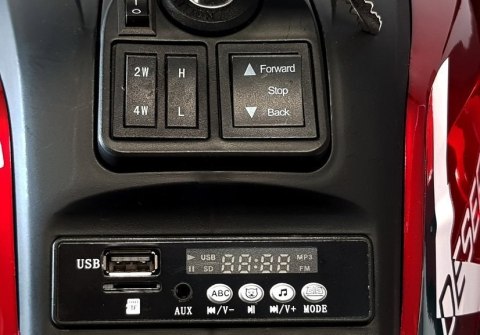 Quad na Akumulator XMX607 Światła LED MP3 Czerwony Lakier