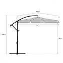 Parasol ogrodowy 350x250 cm GB377BG Jasno-zielony
