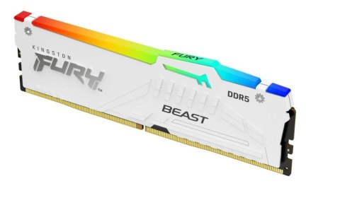 Pamięć DDR5 Fury Beast RGB 32GB(1*32GB)/5600 CL40 biała