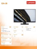 Monitor 23.8 ThinkVision E24-28 LCD 62B6MAT3EU (bez Tiny support)