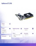 Karta graficzna GeForce GT210 1GB DDR3 64Bit DVI HDMI VGA Fan LP