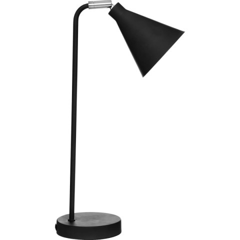 Lampka biurkowa Linn czarna 45,5 cm Wykonana z metalu, z regulowanym abażurem, minimalistyczny i elegancki design