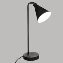 Lampka biurkowa Linn czarna 45,5 cm Wykonana z metalu, z regulowanym abażurem, minimalistyczny i elegancki design