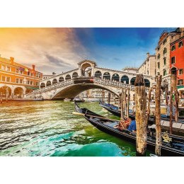 Puzzle 1000 elementów UFT Zachód słońca, most Rialto, Wenecja, Włochy