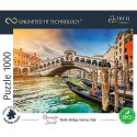 Puzzle 1000 elementów UFT Zachód słońca, most Rialto, Wenecja, Włochy