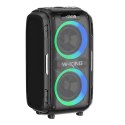 Głośnik bezprzewodowy Bluetooth W-KING T9 Pro 120W + 2 mikrofony (czarny)