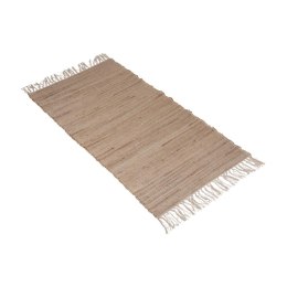 Dywan z frędzlami Boho beżowy 140x70 cm Pleciony, prostokątny dywan, w naturalnej kolorystyce, ozdobiony frędzlami, wykonany z b