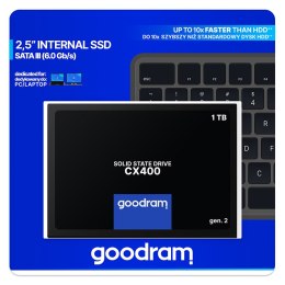 Dysk SSD GOODRAM SSDPR-CX400-01T-G2 CX400 gen. 2 (2.5″ /1 TB /SATA III (6 Gb/s) /550MB/s /500MB/s)