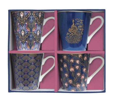 Paw Kubki Porcelanowe w Ozdobnym Pudełku 300 ml 4 szt.