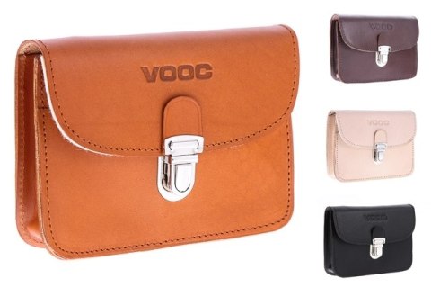 Saszetka nerka do paska skóra Vintage P11 COGNAC