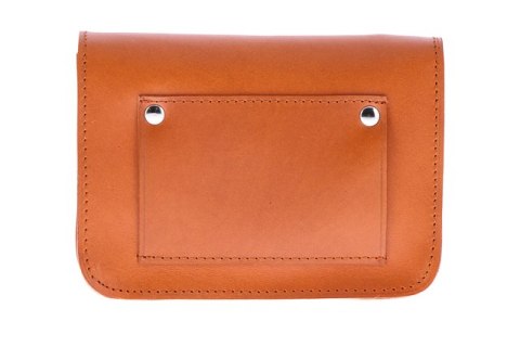 Saszetka nerka do paska skóra Vintage P11 COGNAC