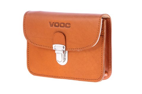 Saszetka nerka do paska skóra Vintage P11 COGNAC