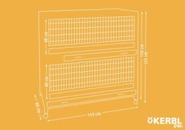 KERBL Klatka dla gryzoni Indoor Deluxe 115x60x118cm, drewniana [81703]