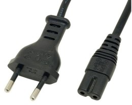 Kabel zasilający GEMBIRD Euro (2-pin) (wtyk)- Euro 8 (2-pin) (gniazdo) 1.8m. PC-184-VDE