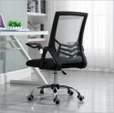 Ergonomiczny obrotowy fotel biurowy, krzesło z siatki- czarny