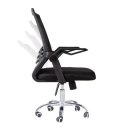 Ergonomiczny obrotowy fotel biurowy, krzesło z siatki- czarny