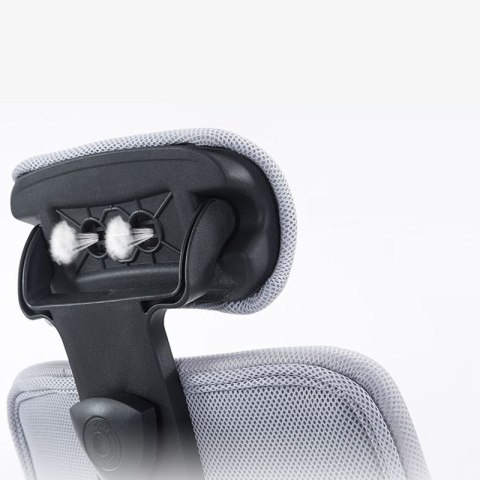 Ergonomiczny, obrotowy fotel z podnóżkiem i zagłówkiem, wentylacja - czarny