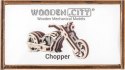 Drewniane Puzzle 3D - Motocykl Chopper