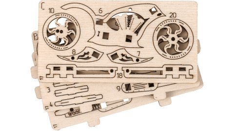 Drewniane Puzzle 3D - Motocykl Chopper