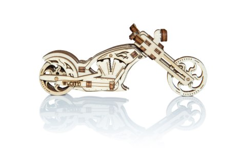Drewniane Puzzle 3D - Motocykl Chopper