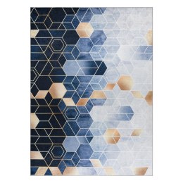 Dywan ARLEN CUBE kolor niebieski geometryczny styl nowoczesny 80x150 Hakano - RUG/LU/ARLEN/CUBE/BLUE/80x150