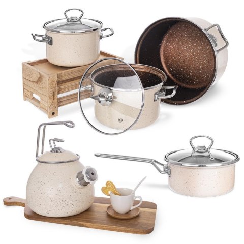 GARNEK EMALIOWANY 24cm 4.5L Z POWŁOKĄ GRANITOWĄ ORION 113145