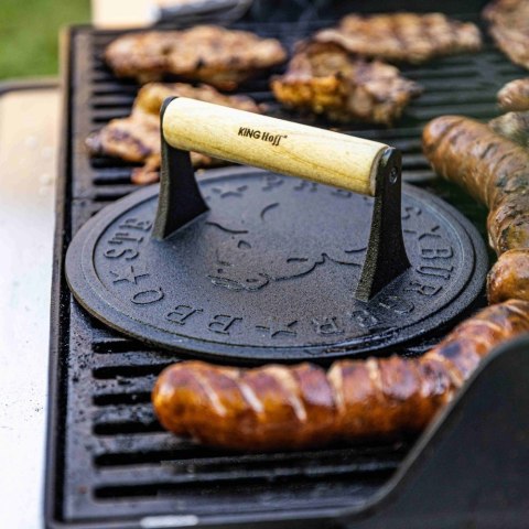 PRASKA ŻELIWNA DO MIĘSA BURGERÓW 18 CM KINGHOFF KH-1759