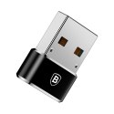 Mała przejściówka adapter wtyczka ze złącza USB-C na USB - czarny