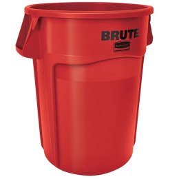 Pojemnik kubeł przemysłowy na odpady i do żywności BRUTE Round 166L - czerwony