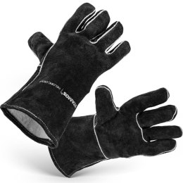 Rękawice spawalnicze ochronne skórzane MIG MMA TIG czarne - rozmiar XL