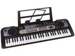 Keyboard z Mikrofonem Instrument Muzyczny Dla Dzieci Czarny