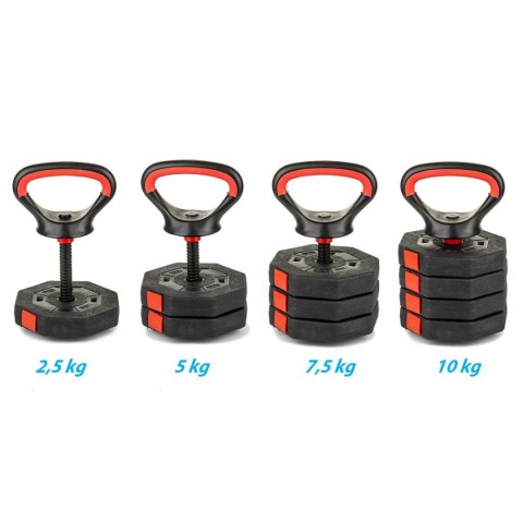 HANTLA KOMPOZYTOWA KETTLEBELL 10KG (4x2,5KG) EB FIT