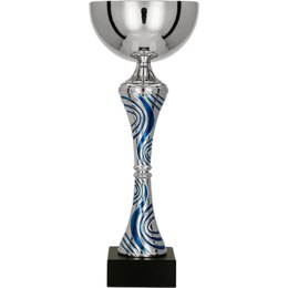 Puchar metalowy srebrno-niebieski