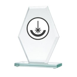 Trofeum szklane grawerowane
