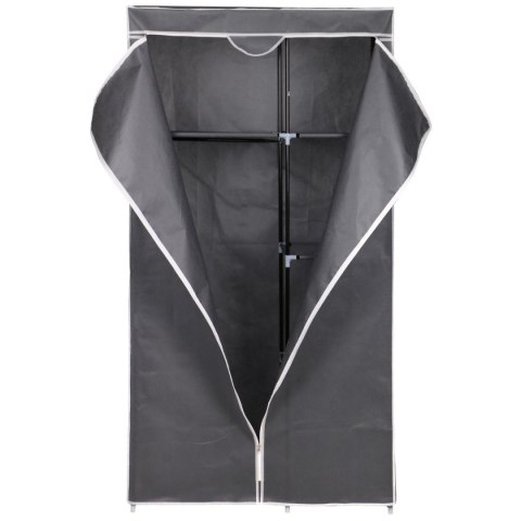 SZAFA TEKSTYLNA GARDEROBA 90x45x170CM CIEMNO-SZARA 8811
