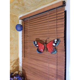 MOTYL DEKORACYJNY 26CM CZERWONY