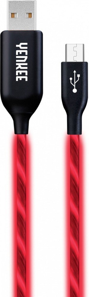 Kabel YCU 231 czerwony LED Micro USB LED 2.0